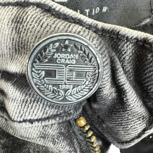 Jordan Craig Legacy Edition Side Stripe Black Acid Paint Splatter Jeans 38 x 32 - Picture 6 of 10